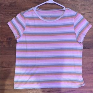 AE STRIPPED CROP TOP
